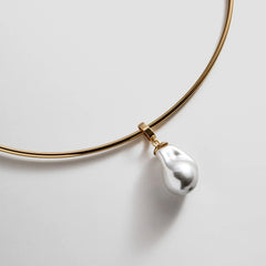 Teagan Pearl Collar Necklace - Gold/Pearl