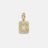 Block Pavé Initial Cluster Charm - X