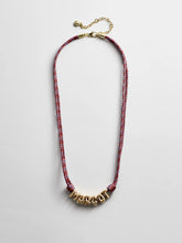 Bubble Letter Custom Paracord Necklace - Red