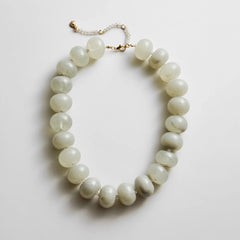 Joan Semi-Precious Necklace - Gray Quartz