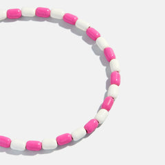 Brighten Up Enamel Beaded Bracelet - Berries 'N Cream