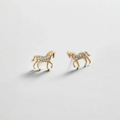 14K Gold Just For Fun Earrings - Horse