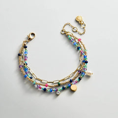 Rowan Semi-Precious Layered Bracelet - Positano
