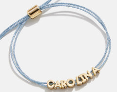 Custom Cord Bracelet - Light Blue