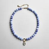 Janette Beaded Ring Necklace - Sodalite