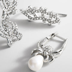 Caught in the Web Spider Earring Set