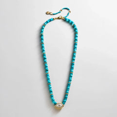 Positive View Semi-Precious Evil Eye Necklace - Turquoise