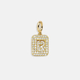 Block Pavé Initial Cluster Charm - R
