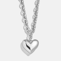 Millie Mini Bubble Heart Necklace - Silver