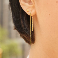 Adrianna 18K Gold Earrings - Pavé Heart