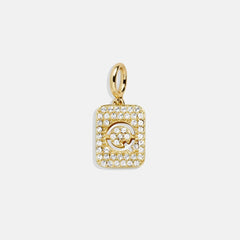 Block Pavé Initial Cluster Charm - Q
