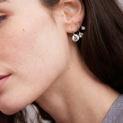 Fallon Sterling Silver Bezel Earrings - Silver