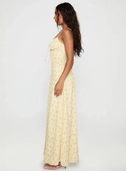 Members Only Maxi Dress Yellow Floral