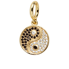 Luck Cluster Charm - Pave Yin Yang