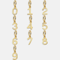 Gold Number Cluster Charm - 7