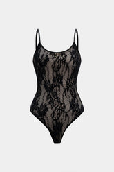 Lace Patchwork Backless Slip Sleeveless Bodysuit