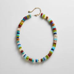 Jennifer Rondelle Beaded Necklace - Dark Multi Bead