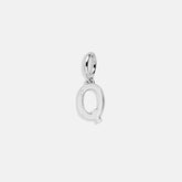 Classic Silver Initial Cluster Charm - Q