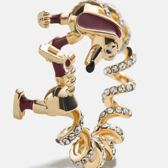 Disney Pixar Slinky Dog Cuff Ring - Gold/Pavé