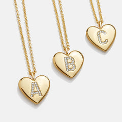 Little Love Kids' Initial Heart Necklace - Gold
