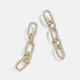 Nova Statement Earrings - Gold/Pavé