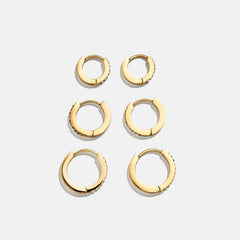 Niata Waterproof Earring Set - Gold/Pavé