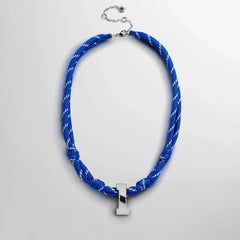 Knotty Varsity Custom Necklace - Royal Blue Single Digit