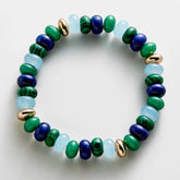 Marjorie Beaded Bracelet - Blue Multi