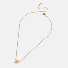 Mickey Mouse & Minnie Mouse Disney Better Half Necklace - Gold/Pavé