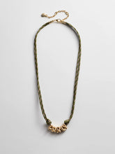 Bubble Letter Custom Paracord Necklace - Dark Green