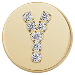 Gold Letter Bead - Y