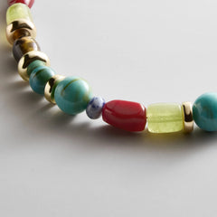 Justine Semi-Precious Beaded Necklace - Multi Bead