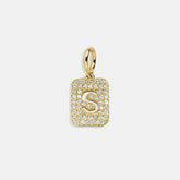 Block Pavé Initial Cluster Charm - S
