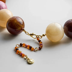 Jane Beaded Necklace - Brown Multi Bead