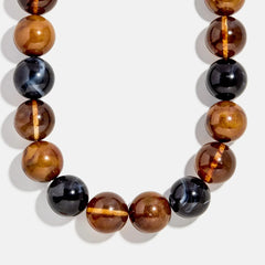 Jane Beaded Necklace - Brown/Black Multi Bead