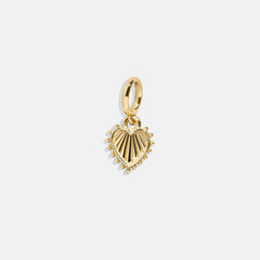 Heart Cluster Charm - Heart Gold