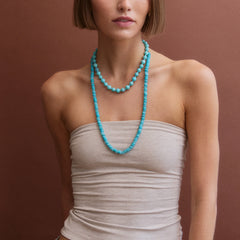 Jocelyn Beaded Necklace - Turquoise Bead