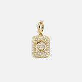 Block Pavé Initial Cluster Charm - O