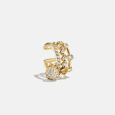 Simone 18K Gold Ear Cuff - Gold/Pavé