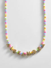 Bead Mine Kids' Custom Name Necklace - Light Multi