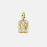 Block Pavé Initial Cluster Charm - M