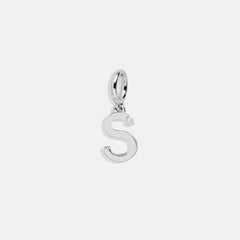 Classic Silver Initial Cluster Charm - S