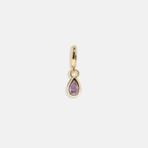 Birthstone Cluster Charm - Light Amethyst