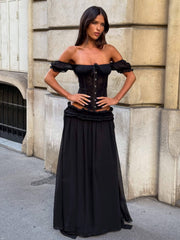 Lubela-Maxi-Skirt-Black