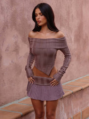 Luci-Mini-Skirt-Taupe