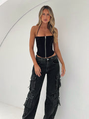 Long-Night-Denim-Cargo-Pants-Washed-Black