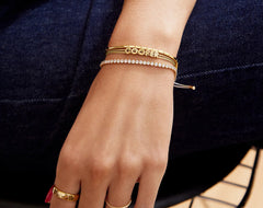 Custom Cord Bracelet - Gold