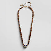 Positive View Semi-Precious Evil Eye Necklace - Tiger's Eye