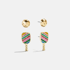 Paddles Up Earring Set - Pickleball