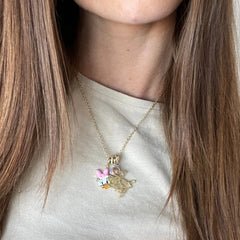 Disney Daisy Duck Cluster Charm Necklace - Daisy Duck